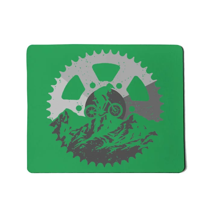 Funny Mountain Biking Art For Men Women MTB Mountain Biker Mousepad