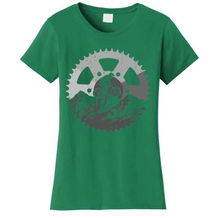 Funny Mountain Biking Art For Men Women MTB Mountain Biker Women's T-Shirt