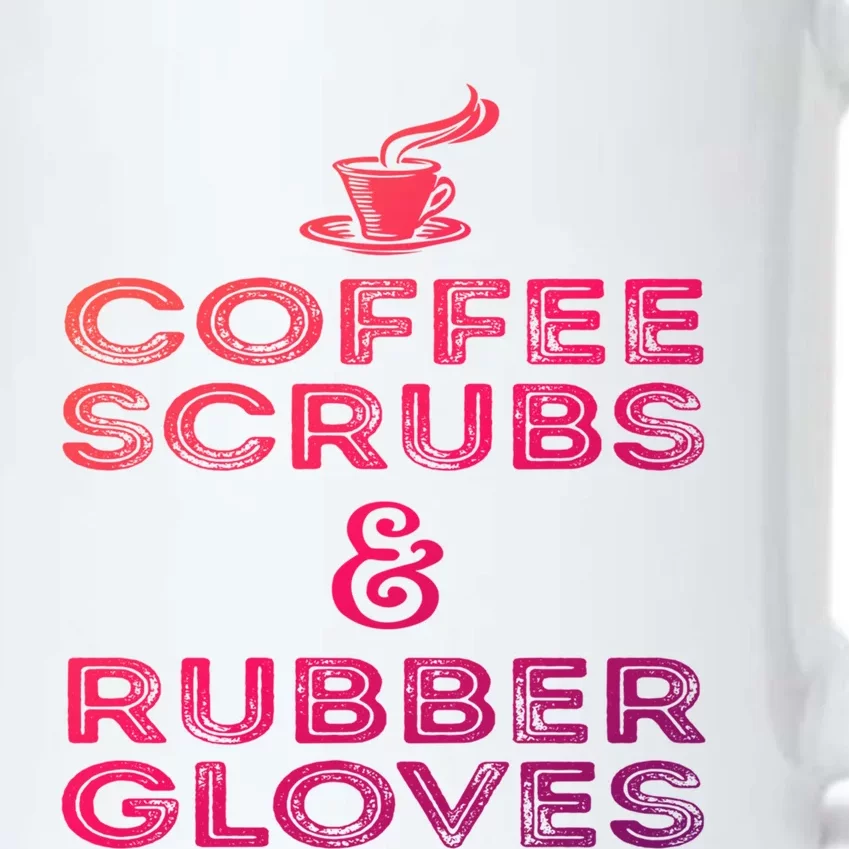 Funny Medical : Coffee Scrubs And Rubber Gloves Gift Black Color Changing Mug