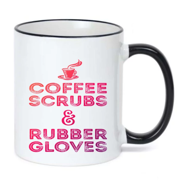 Funny Medical : Coffee Scrubs And Rubber Gloves Gift Black Color Changing Mug