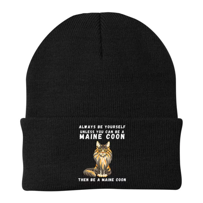 Funny Maine Coon Vintage Funny Saying Cats Lovers Jokes Knit Cap Winter Beanie