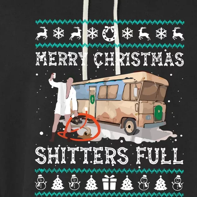 Funny Merry Christmas Shitters Full Sweater Ugly Garment-Dyed Fleece Hoodie