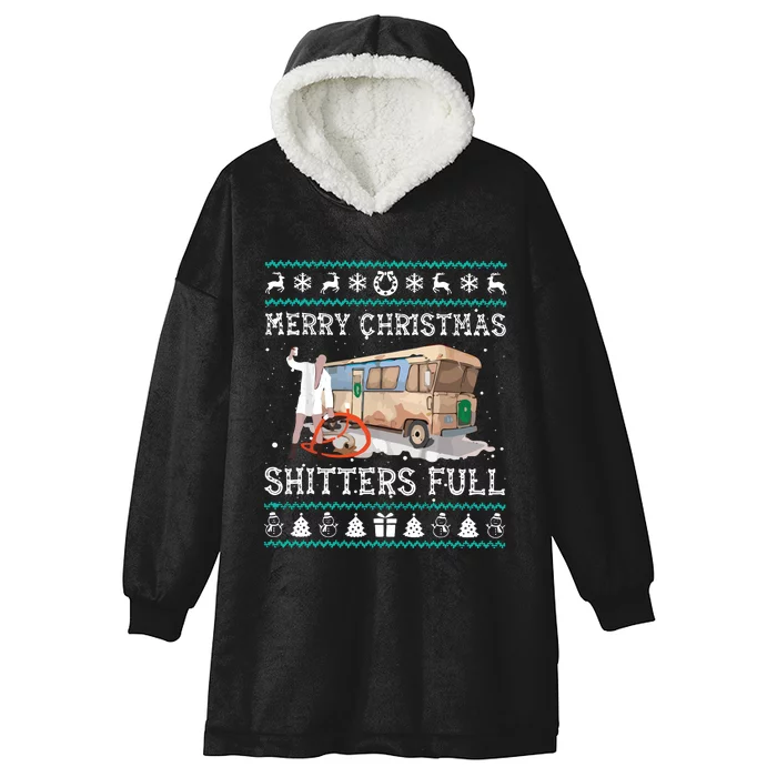 Funny Merry Christmas Shitters Full Sweater Ugly Hooded Wearable Blanket