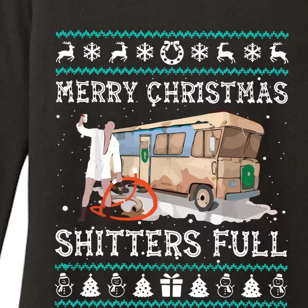 Funny Merry Christmas Shitters Full Sweater Ugly Womens CVC Long Sleeve Shirt