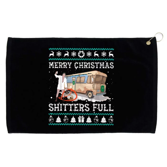 Funny Merry Christmas Shitters Full Sweater Ugly Grommeted Golf Towel