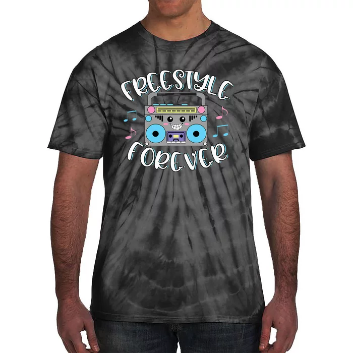 Freestyle Music Cute Boombox Retro Dance Music Tie-Dye T-Shirt