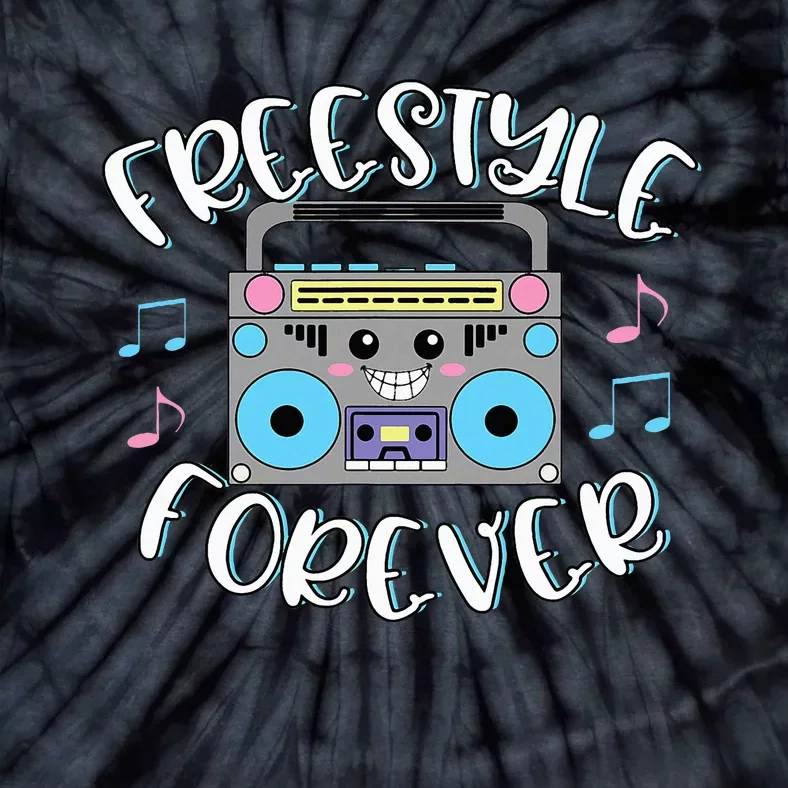 Freestyle Music Cute Boombox Retro Dance Music Tie-Dye T-Shirt