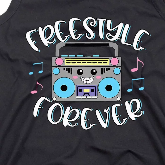 Freestyle Music Cute Boombox Retro Dance Music Tank Top