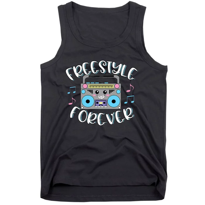 Freestyle Music Cute Boombox Retro Dance Music Tank Top