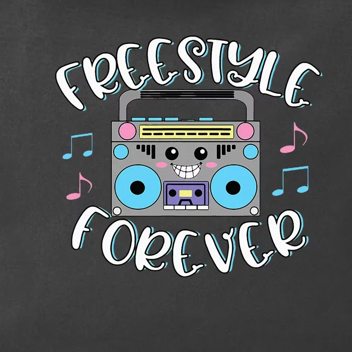 Freestyle Music Cute Boombox Retro Dance Music Zip Tote Bag