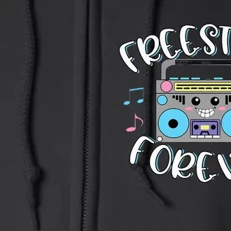 Freestyle Music Cute Boombox Retro Dance Music Full Zip Hoodie