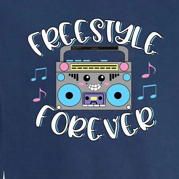 Freestyle Music Cute Boombox Retro Dance Music Garment-Dyed Sweatshirt