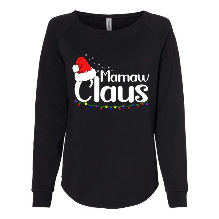 Funny Mamaw Claus Christmas Pajamas Santa Gift Womens California Wash Sweatshirt