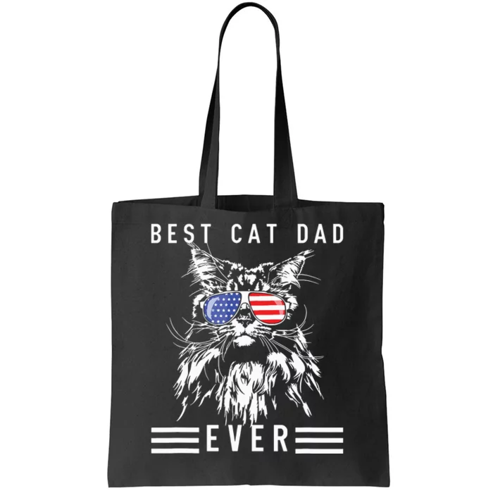 Funny Maine Coon Cat Best Cat Dad Ever Funny Cat Maine Coon Tote Bag