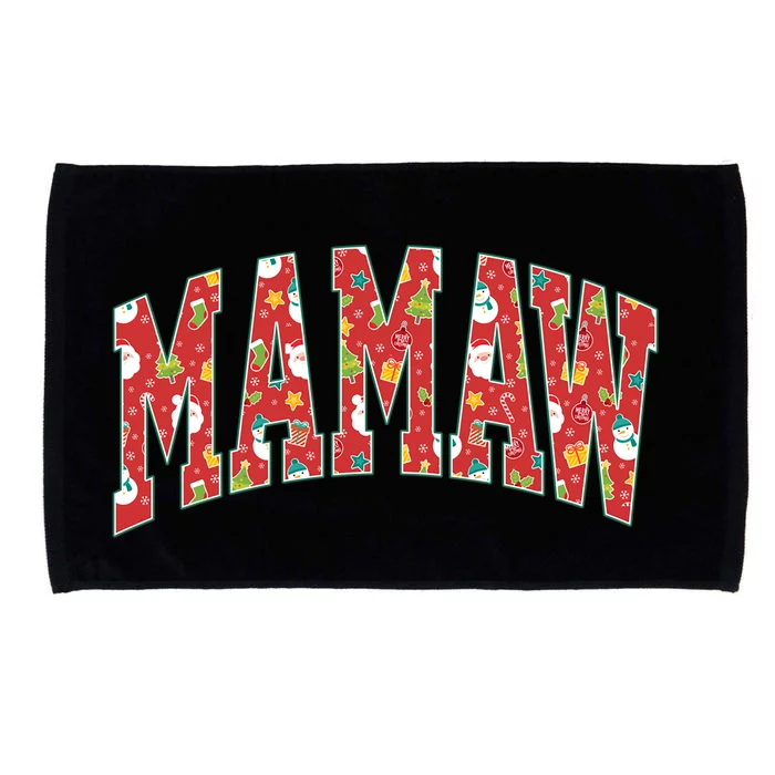 Funny Mamaw Claus Christmas Gift Pajamas Santa Gift Cool Gift Microfiber Hand Towel