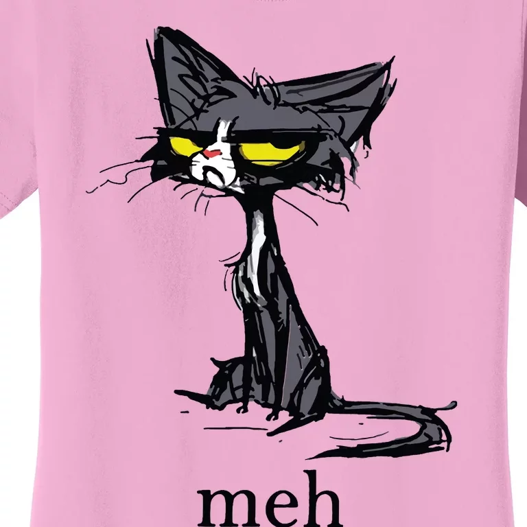 Funny Meh Cat Gift For Cat Lovers Women's T-Shirt