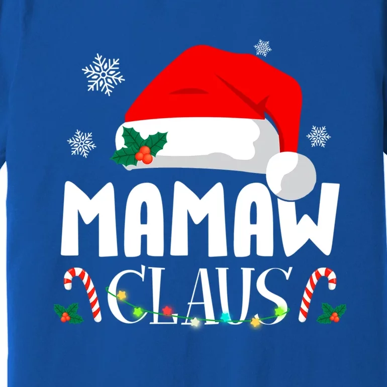 Funny Mamaw Claus Matching Christmas Pajamas Xmas Family Gift Premium T-Shirt