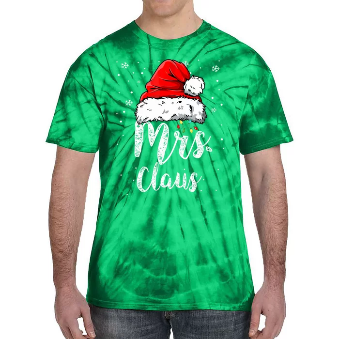 Funny Mrs Claus Santa Christmas Matching Couple Pajama Gifts Tie-Dye T-Shirt