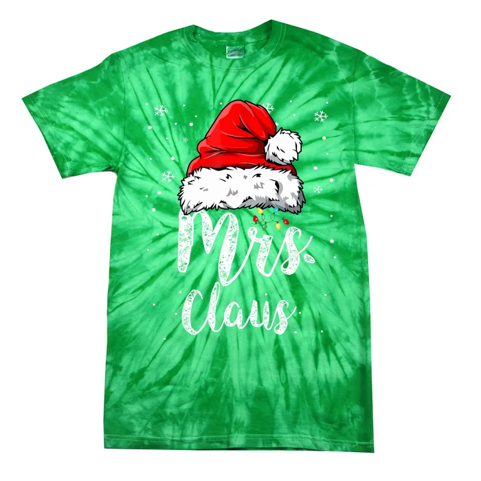 Funny Mrs Claus Santa Christmas Matching Couple Pajama Gifts Tie-Dye T-Shirt