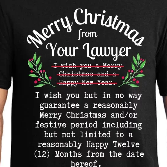 Funny Merry Christmas From Your Lawyer Law Student Attorney Gift Pajama Set