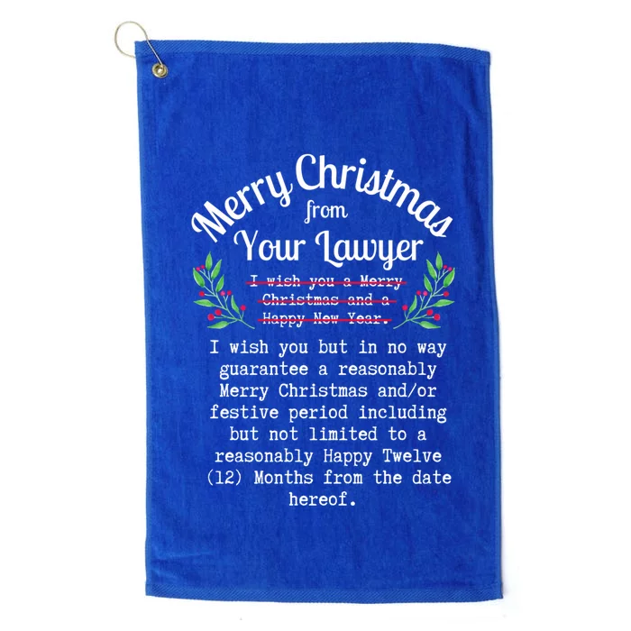 Funny Merry Christmas From Your Lawyer Law Student Attorney Gift Platinum Collection Golf Towel