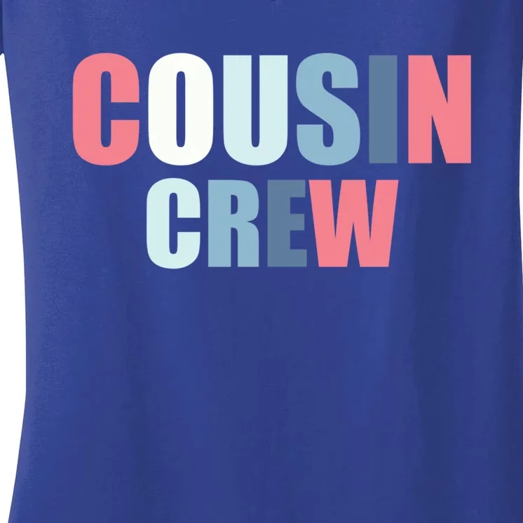 Family Matching Cousin Crew Funny Gift Women's V-Neck T-Shirt