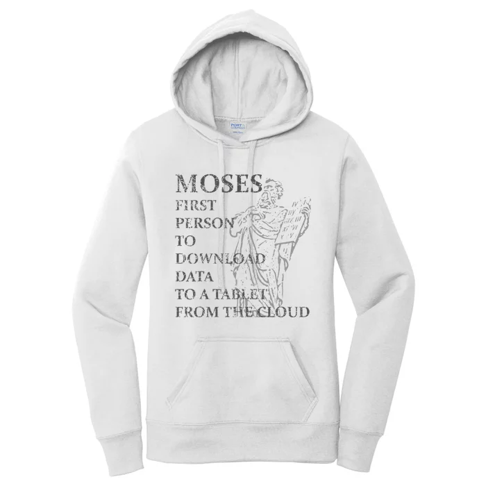 Funny Moses Christian Praise Commandments Humor Women's Pullover Hoodie