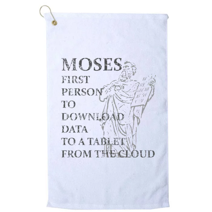 Funny Moses Christian Praise Commandments Humor Platinum Collection Golf Towel