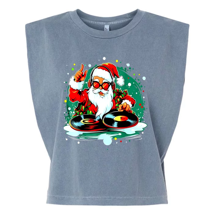 Festive Mixmaster: Celebrate Christmas With Our Santa Claus Garment-Dyed Women's Muscle Tee