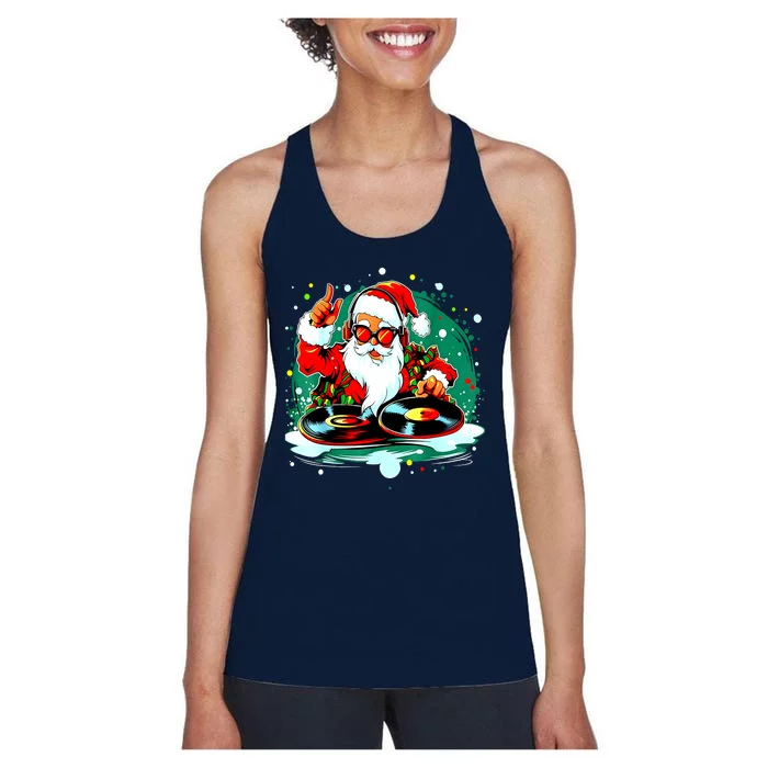 Festive Mixmaster: Celebrate Christmas With Our Santa Claus Women's Racerback Tank