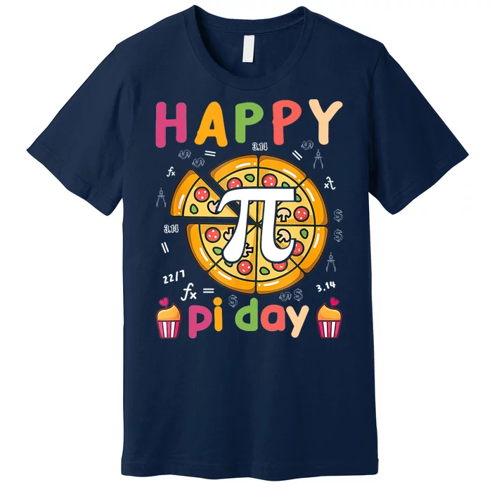 Funny Math Cute Teacher With Pizza Premium T-Shirt