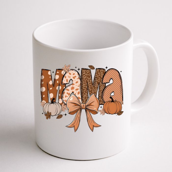 Fall Mama Coquette Pumpkin Front & Back Coffee Mug