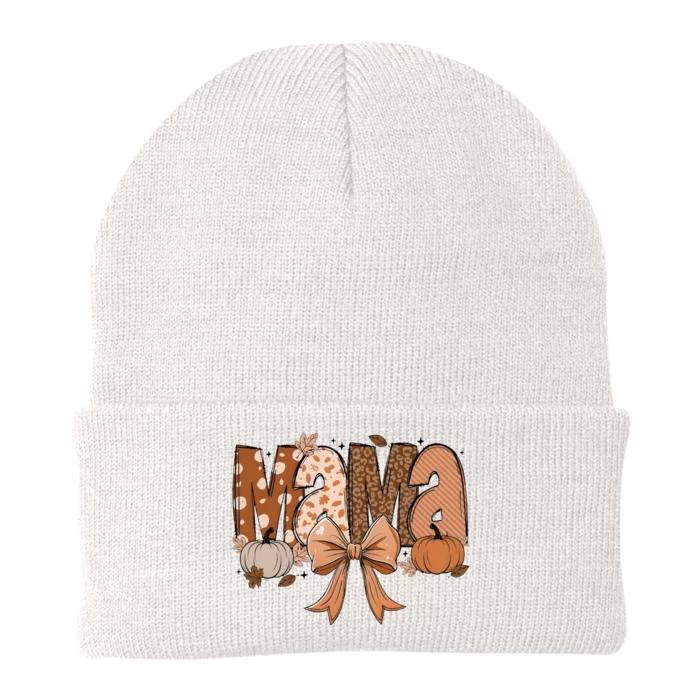 Fall Mama Coquette Pumpkin Knit Cap Winter Beanie