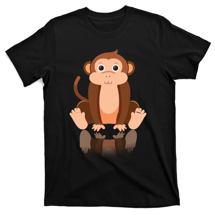 Funny Monkey Chimpanzee Ape Zoo Animal Lover Design T-Shirt