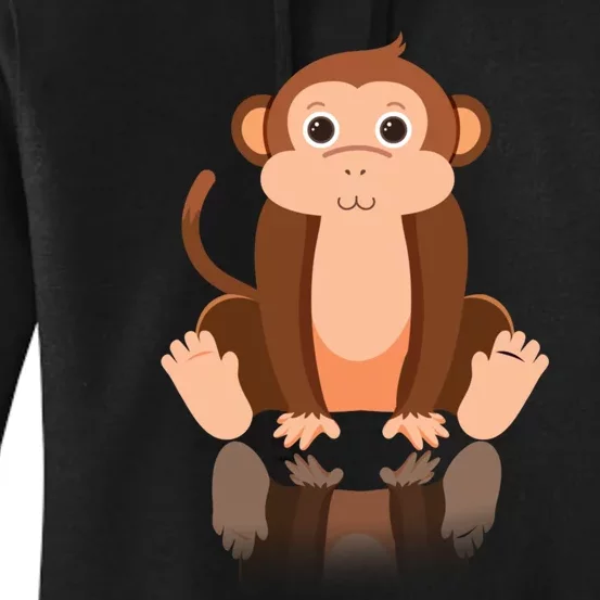 Funny Monkey Chimpanzee Ape Zoo Animal Lover Design Women's Pullover Hoodie