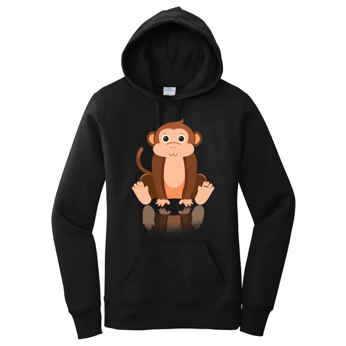 Funny Monkey Chimpanzee Ape Zoo Animal Lover Design Women's Pullover Hoodie