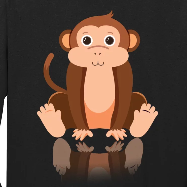 Funny Monkey Chimpanzee Ape Zoo Animal Lover Design Tall Long Sleeve T-Shirt