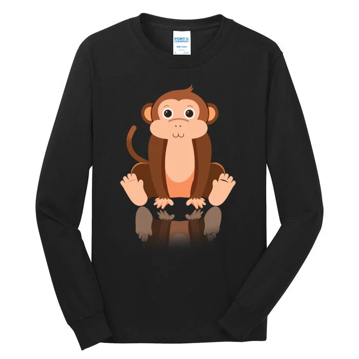 Funny Monkey Chimpanzee Ape Zoo Animal Lover Design Tall Long Sleeve T-Shirt