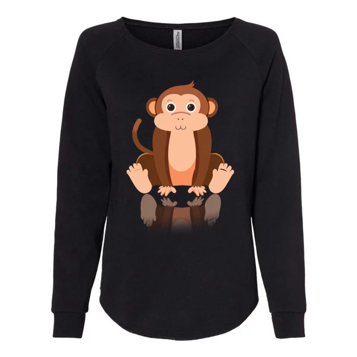 Funny Monkey Chimpanzee Ape Zoo Animal Lover Design Womens California Wash Sweatshirt