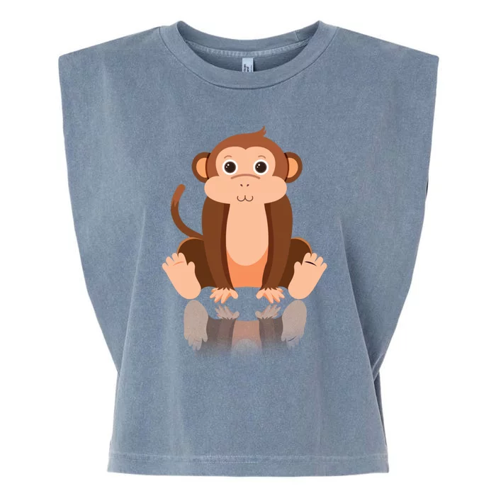 Funny Monkey Chimpanzee Ape Zoo Animal Lover Design Garment-Dyed Women's Muscle Tee