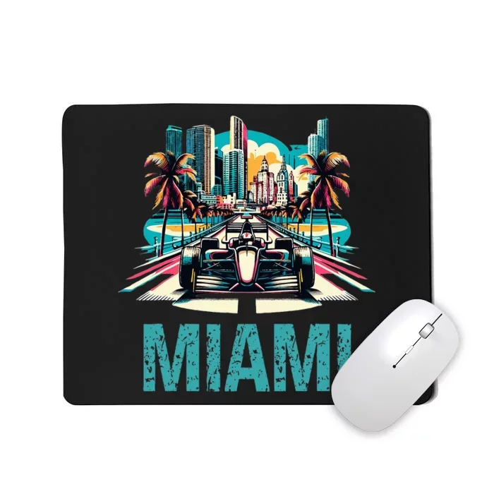 Formula Miami City Racing Circuit Car Map Grand Prix Race Mousepad