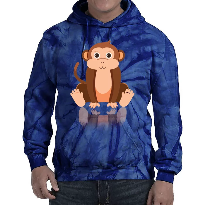 Funny Monkey Chimpanzee Ape Zoo Animal Lover Design Tie Dye Hoodie