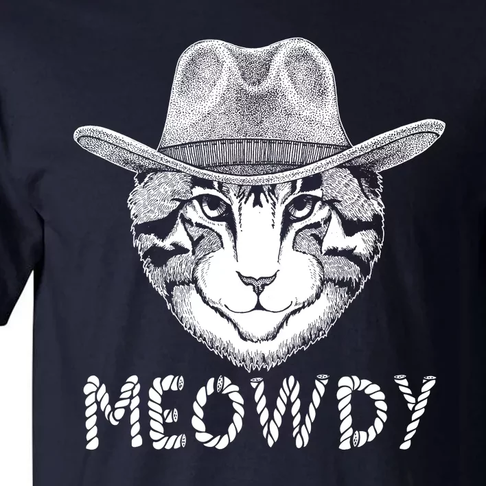 Funny Meowdy Cowboy Cat Tall T-Shirt