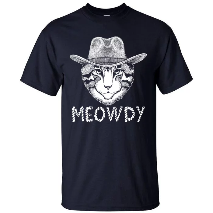 Funny Meowdy Cowboy Cat Tall T-Shirt