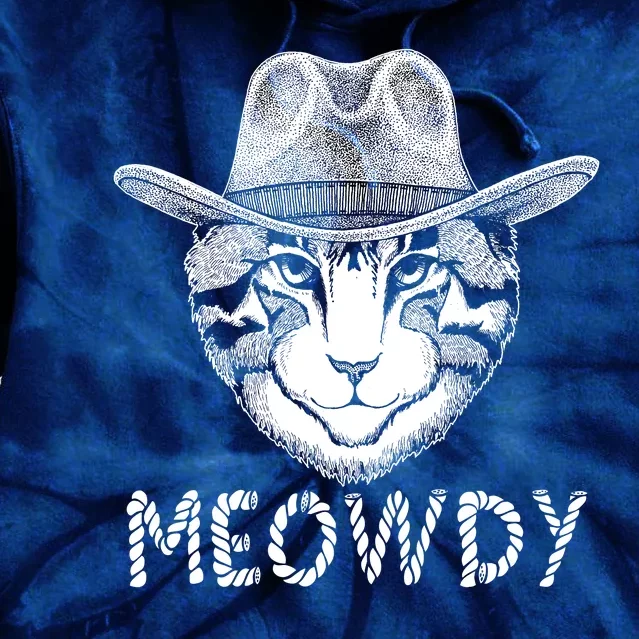 Funny Meowdy Cowboy Cat Tie Dye Hoodie