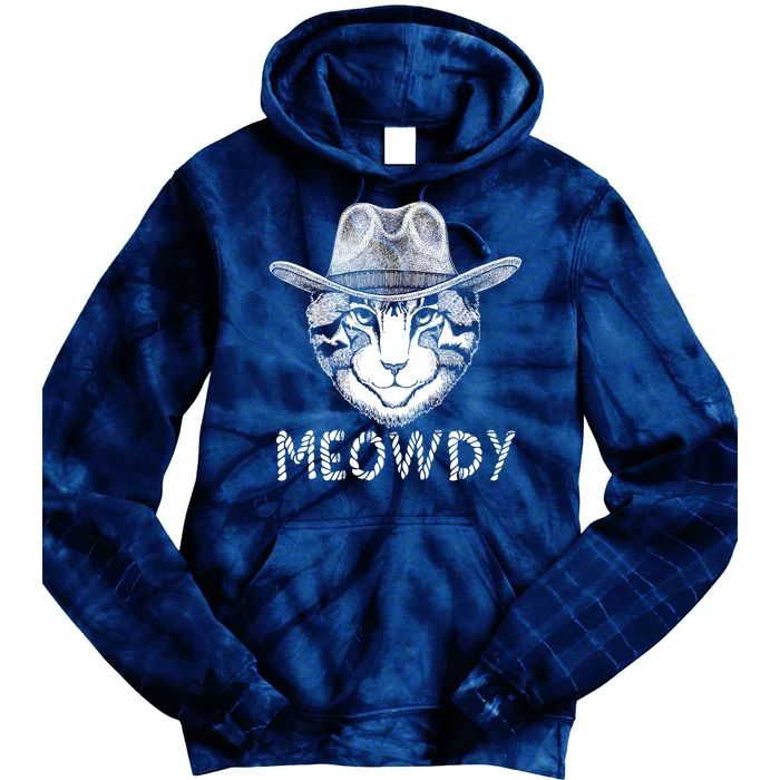 Funny Meowdy Cowboy Cat Tie Dye Hoodie