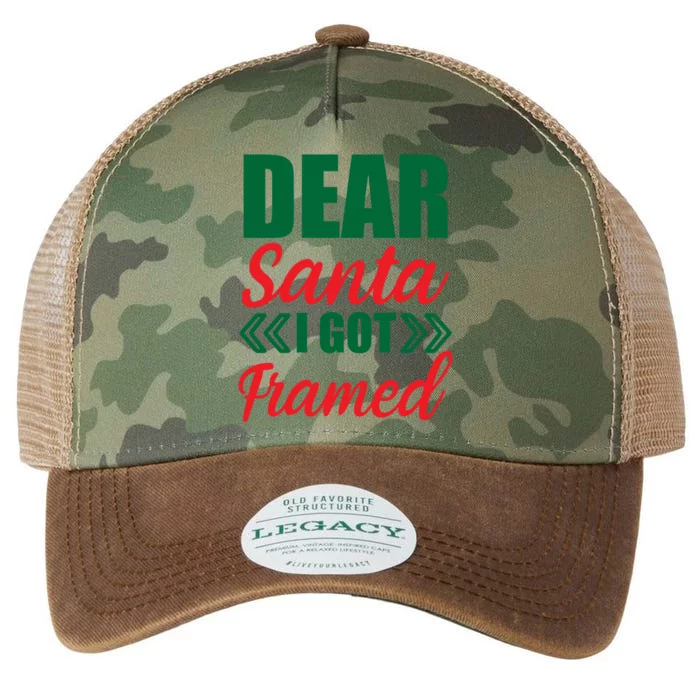 Family Matching Christmas Dear Santa I Got Framed Funny Gift Legacy Tie Dye Trucker Hat