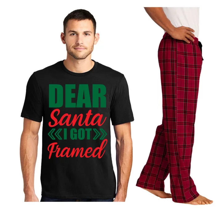 Family Matching Christmas Dear Santa I Got Framed Funny Gift Pajama Set