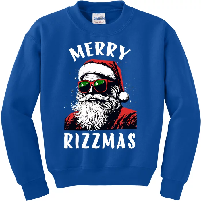 Funny Merry Christmas Rizz Santa Claus Charisma Cool Kids Sweatshirt