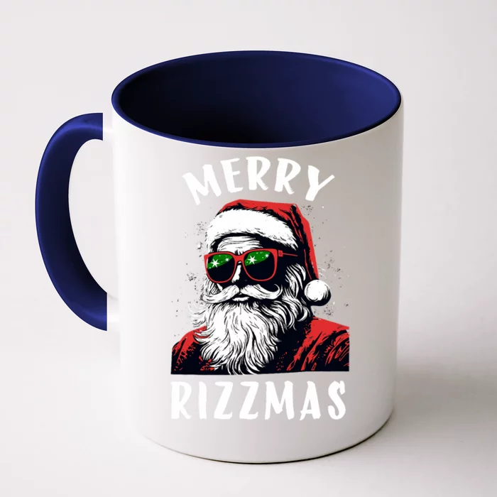 Funny Merry Christmas Rizz Santa Claus Charisma Cool Front & Back Coffee Mug